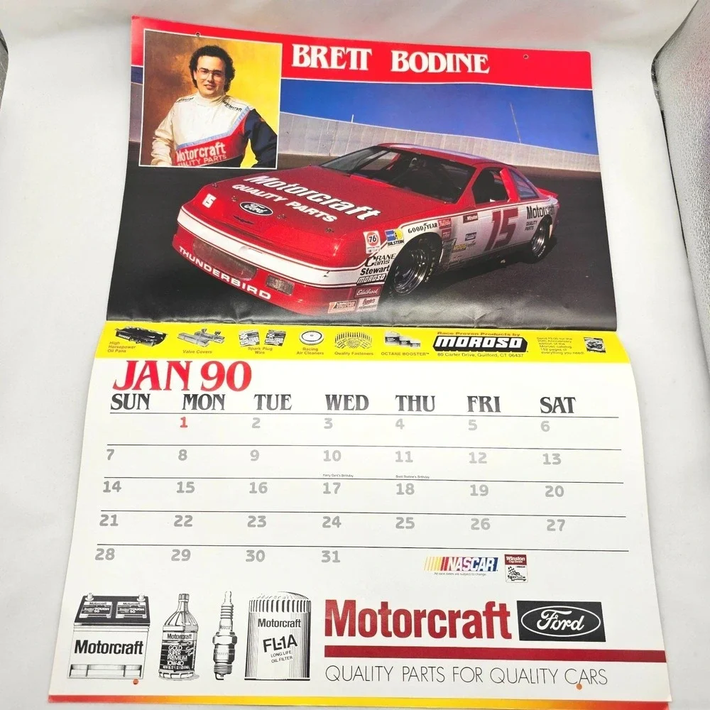 1989 NASCAR Winston Cup Driver Calendar Racing Motorsports Stock Cars Vintage